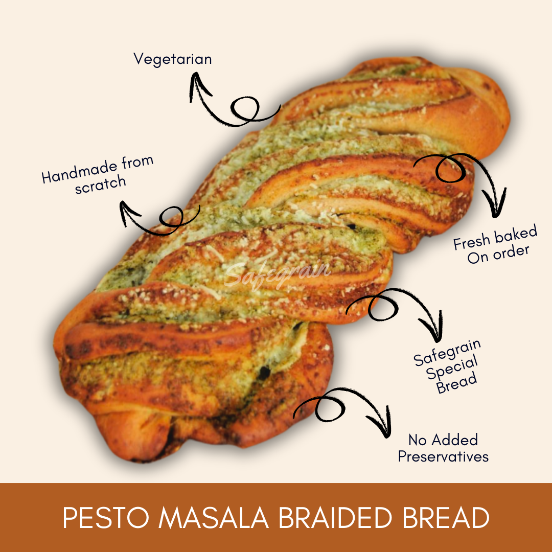 Pesto Masala Braided Bread