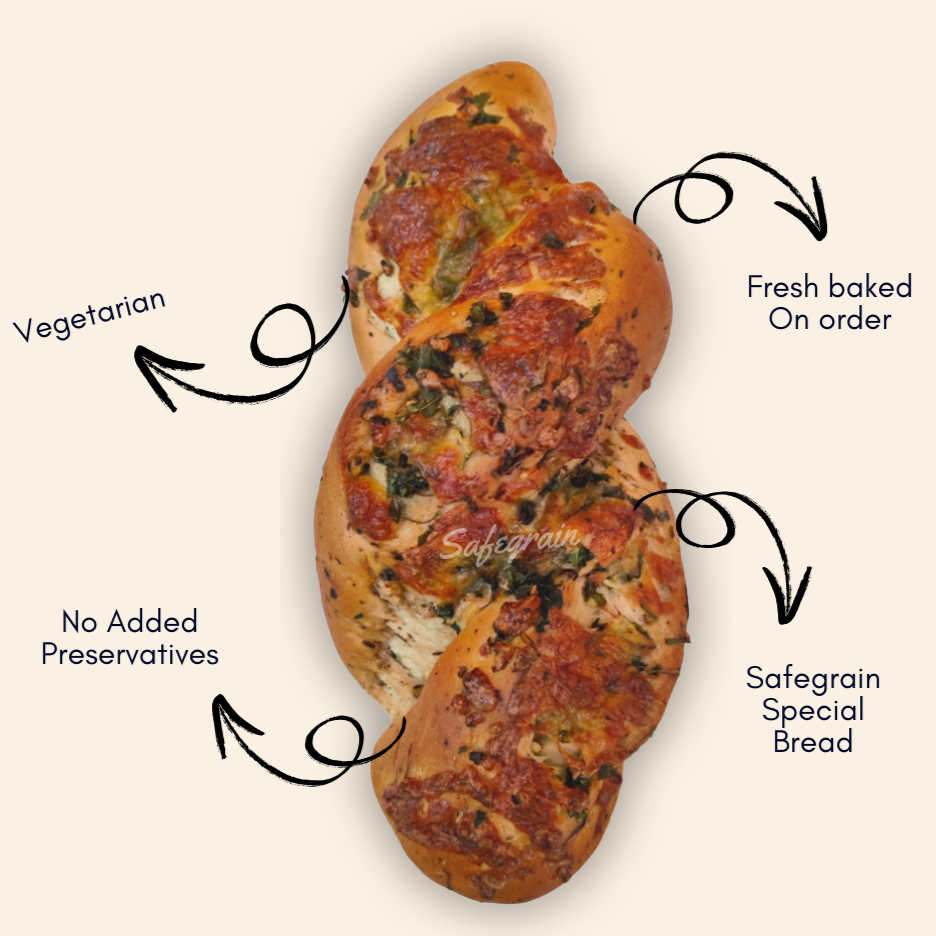 Combo of Three Special Breads - Cheese Garlic, Multigrain and Masala Cheese Loaf