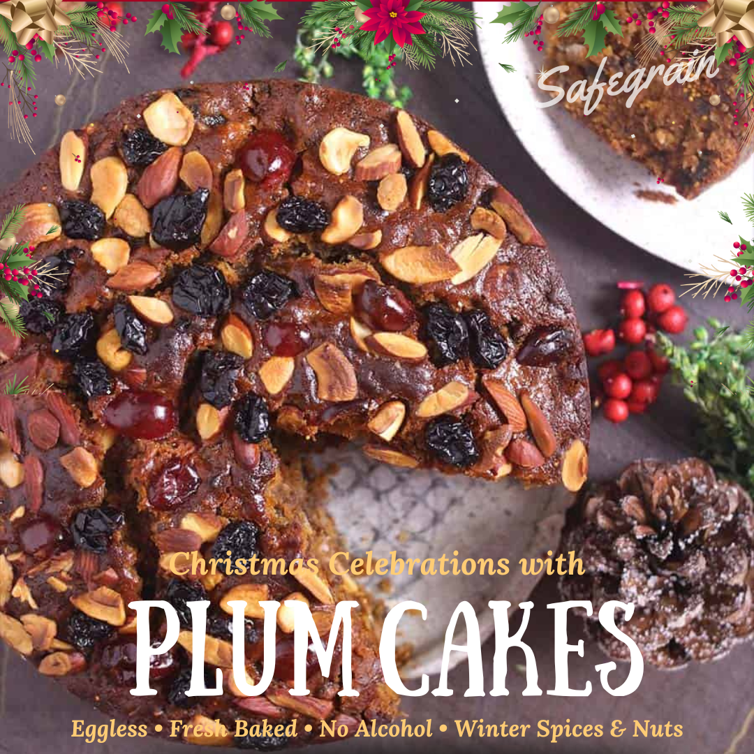 Eggless Classic Christmas Plum Cake