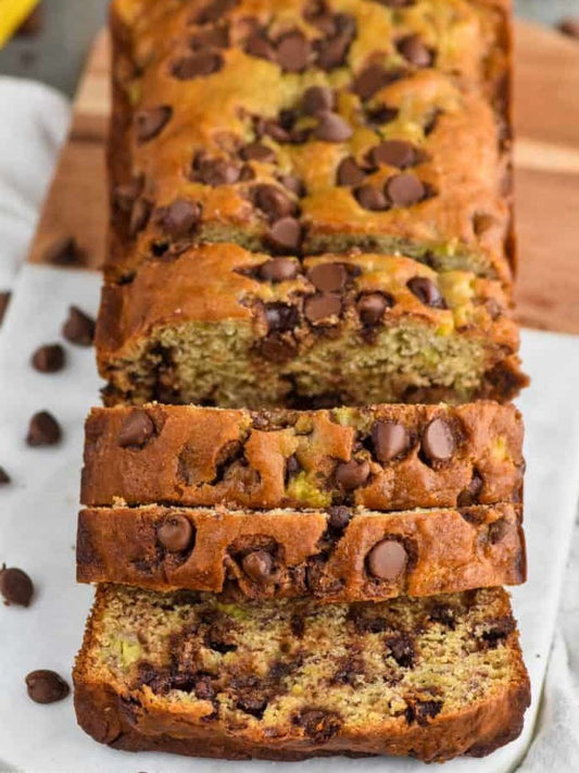 Chocolate Chips and Banana Eggless Tea Cake