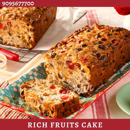 Rich Fruits Eggless Tea Cake