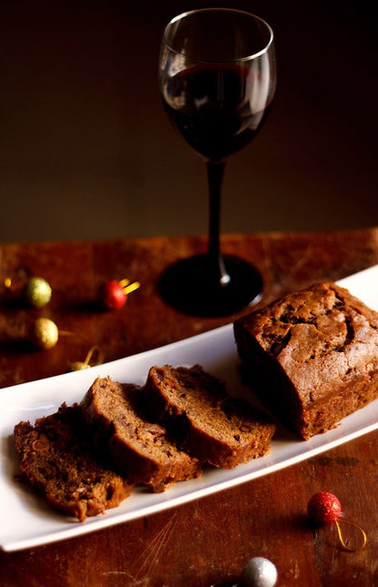 Christmas Special Red Wine Dates and Dry Fruits Eggless Cake