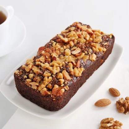 Dates and Walnuts Eggless Tea Cake Loaf